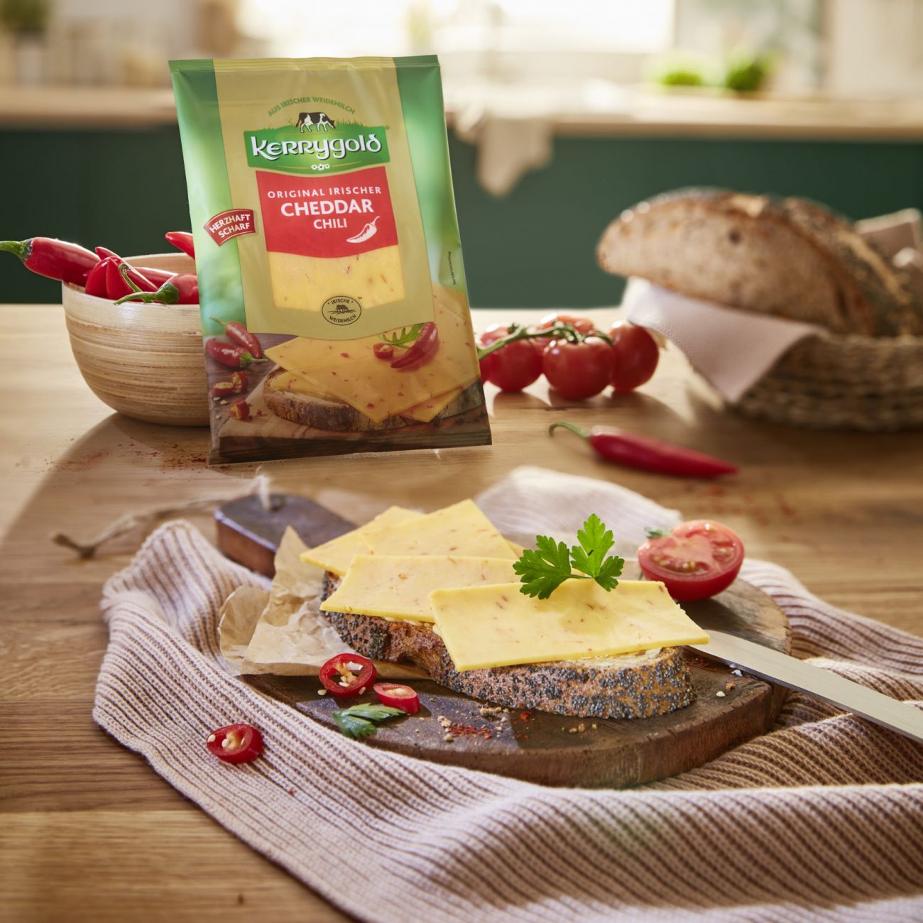 Original Irischer Cheddar Mit Chili Produkte Kerrygold 