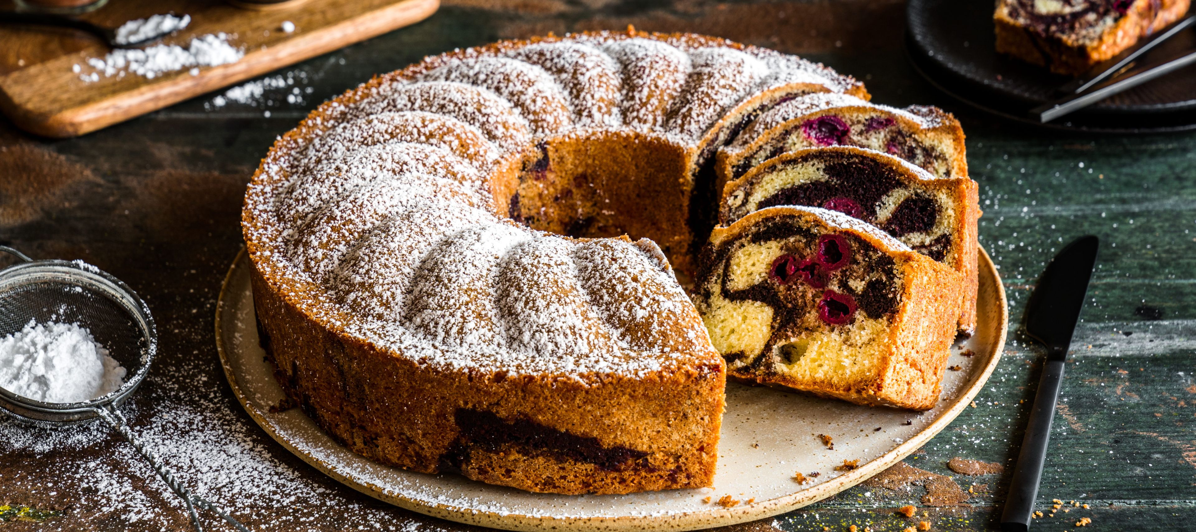 Marmorkuchen mit Kirschen Rezept einfach zubereitet - Kerrygold